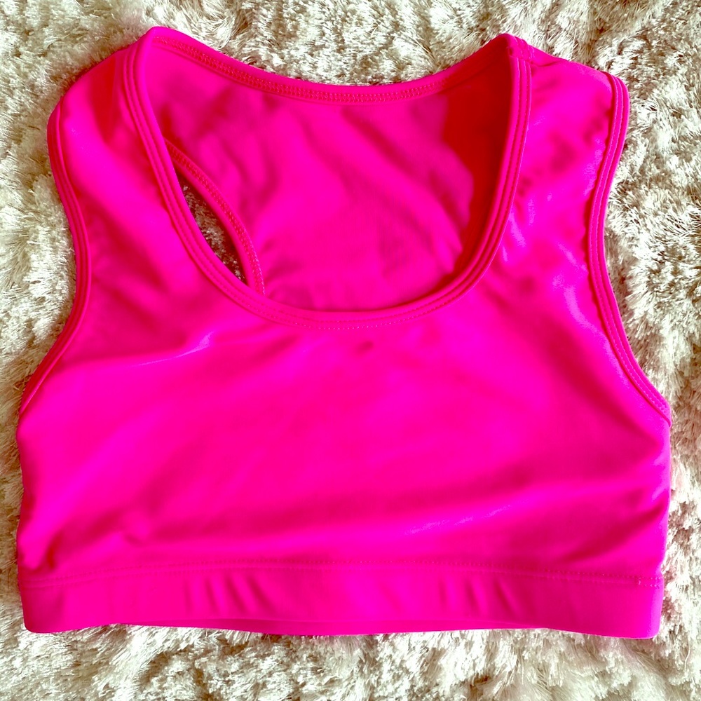 Hot Pink Sports Bra by Crazy Pants YL